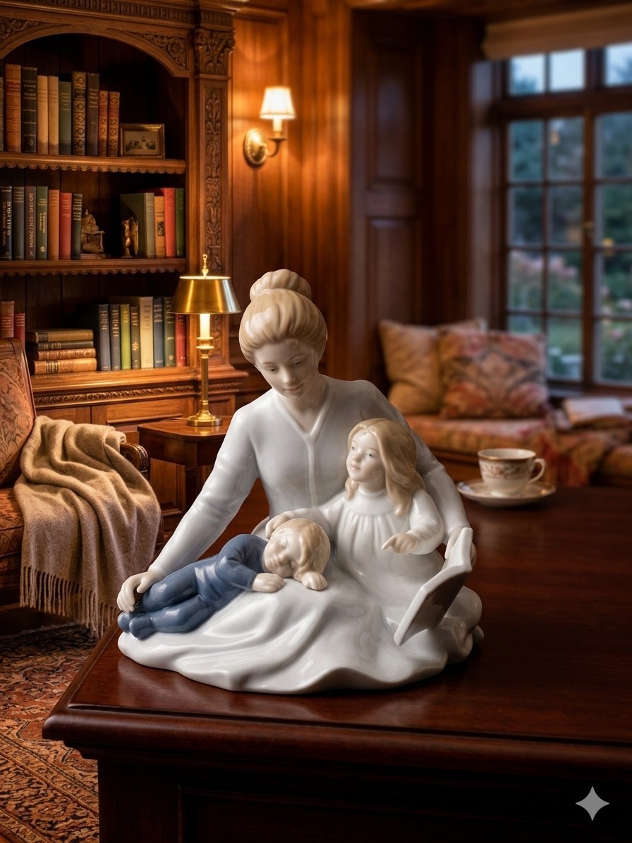 Vintage Avon A Mother\'s Touch Porcelain Figurine 1984 Mother\'s Day Two Children