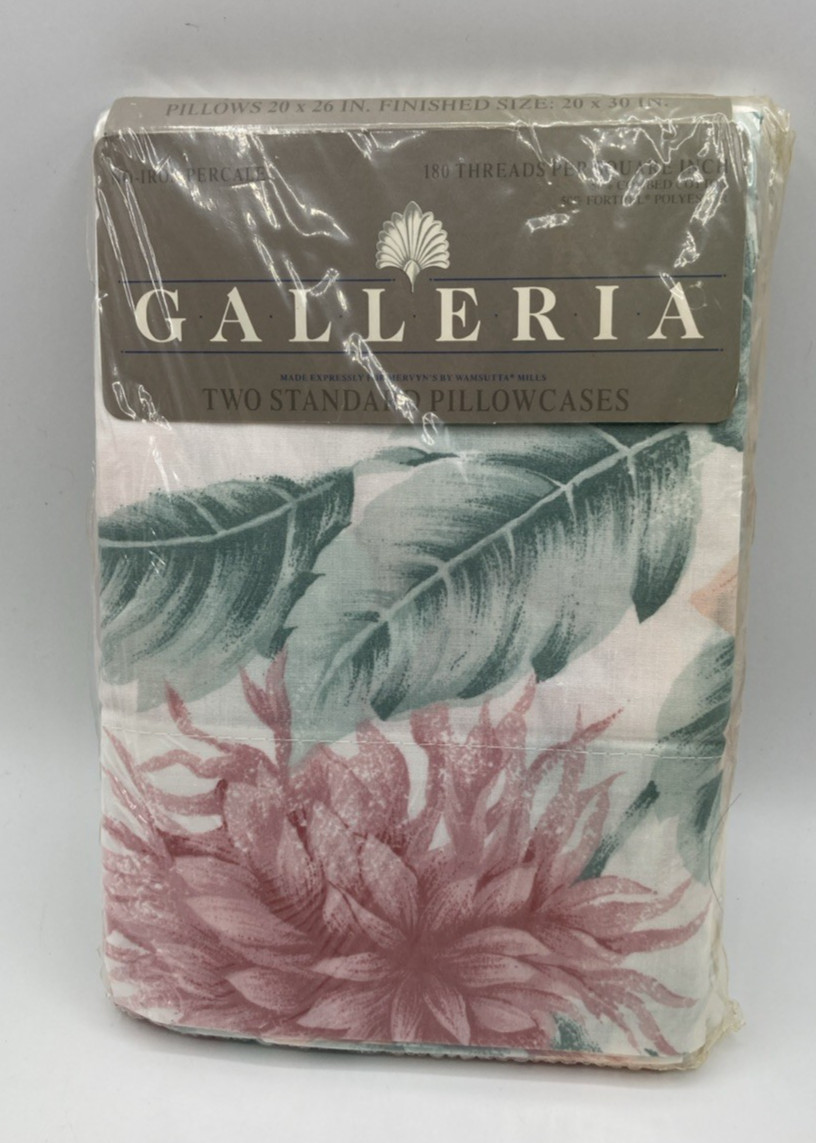 Galleria 2 Standard Pillowcases 180 Thread Count No Iron Percale Chrysanthemum