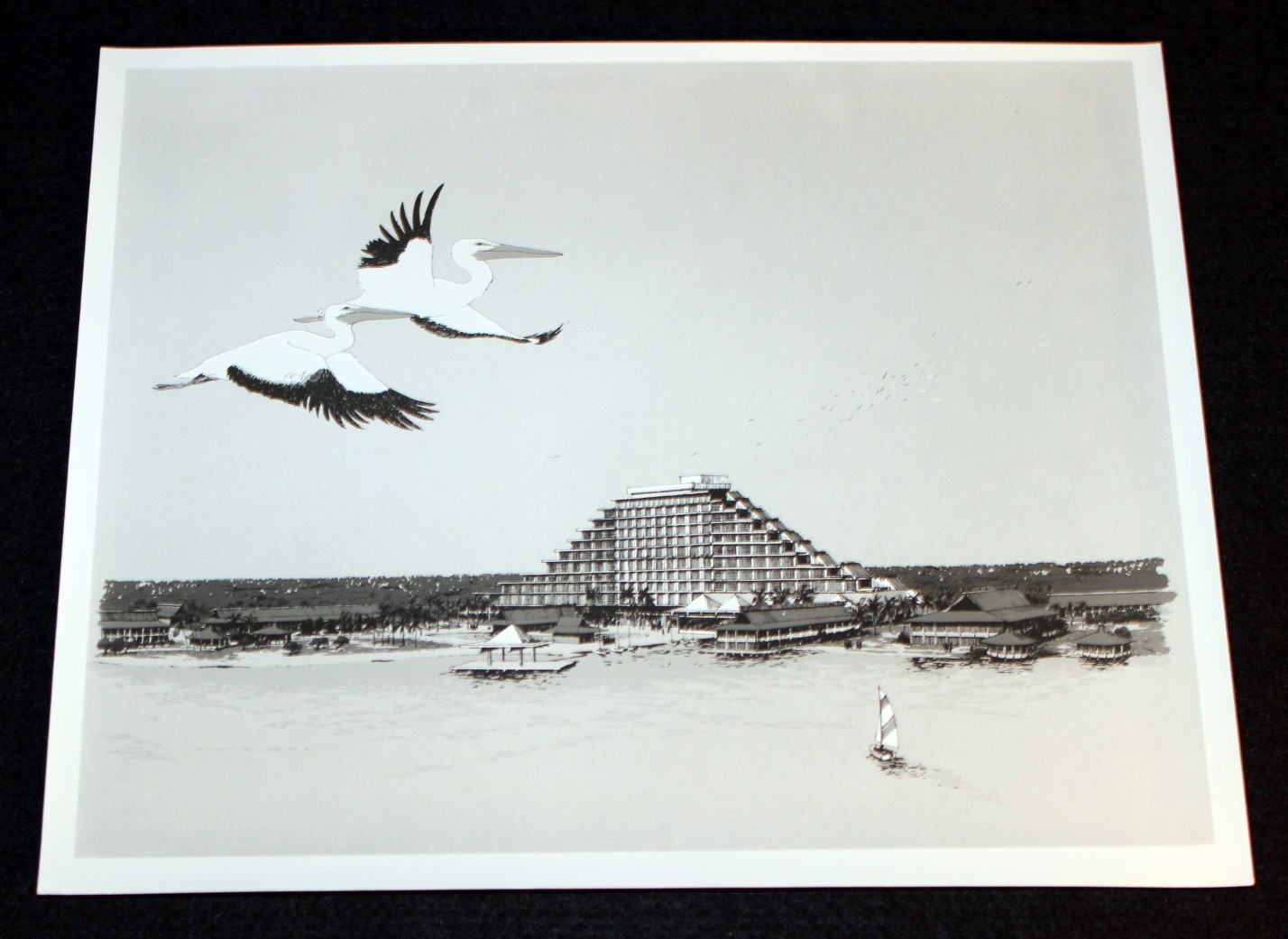 Walt Disney World 1969 Vintage PHOTO Polynesian Resort + Publicity Concept Art