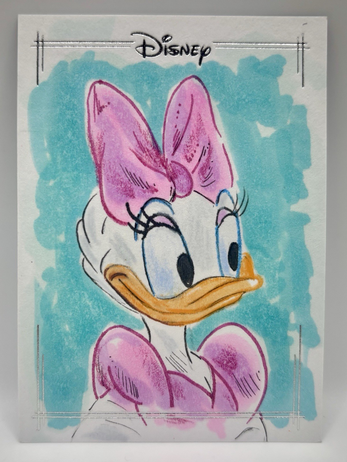 2026 Topps Chrome Disney Daisy Duck Sketch Auto TRUE 1/1
