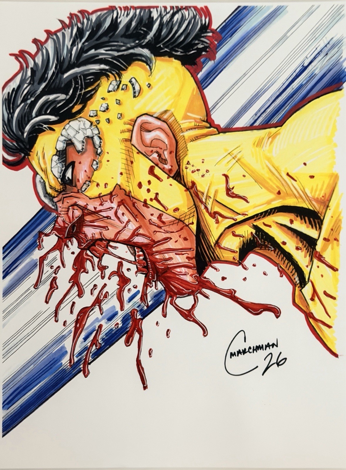 Invincible - 8x11 Signed Original Art by Chris Marchman w/COA - Image Comics