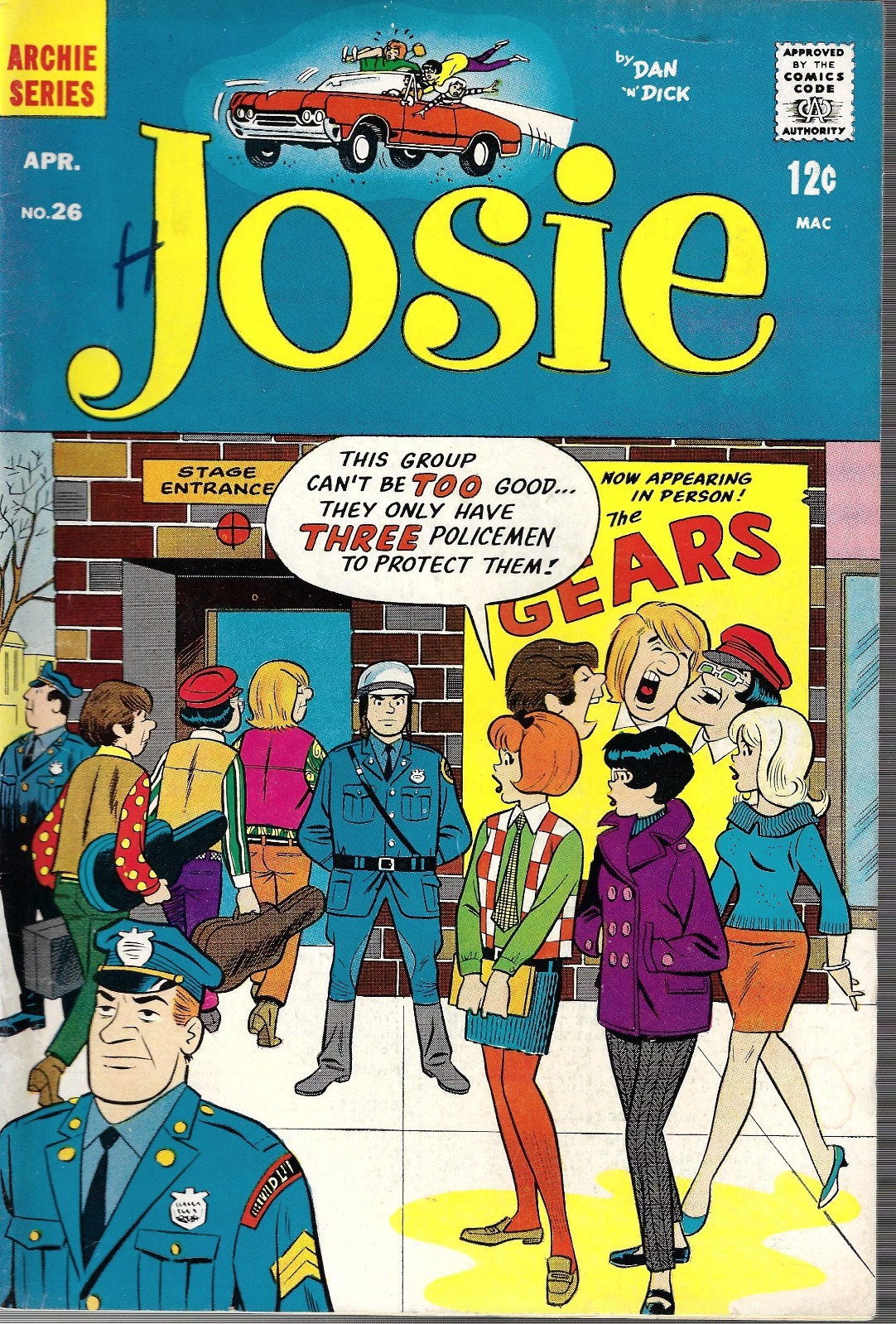 Josie #26 Archie Comics 1967 Dan DeCarlo Silver Age Archie FN 6.5