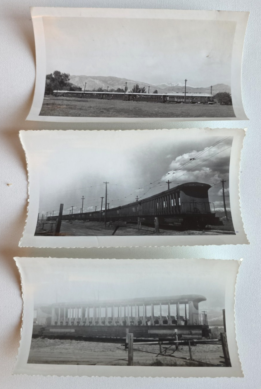 C. 1930s Salt Lake Garfield Western Railroad Snapshot Photo Lot Of 3