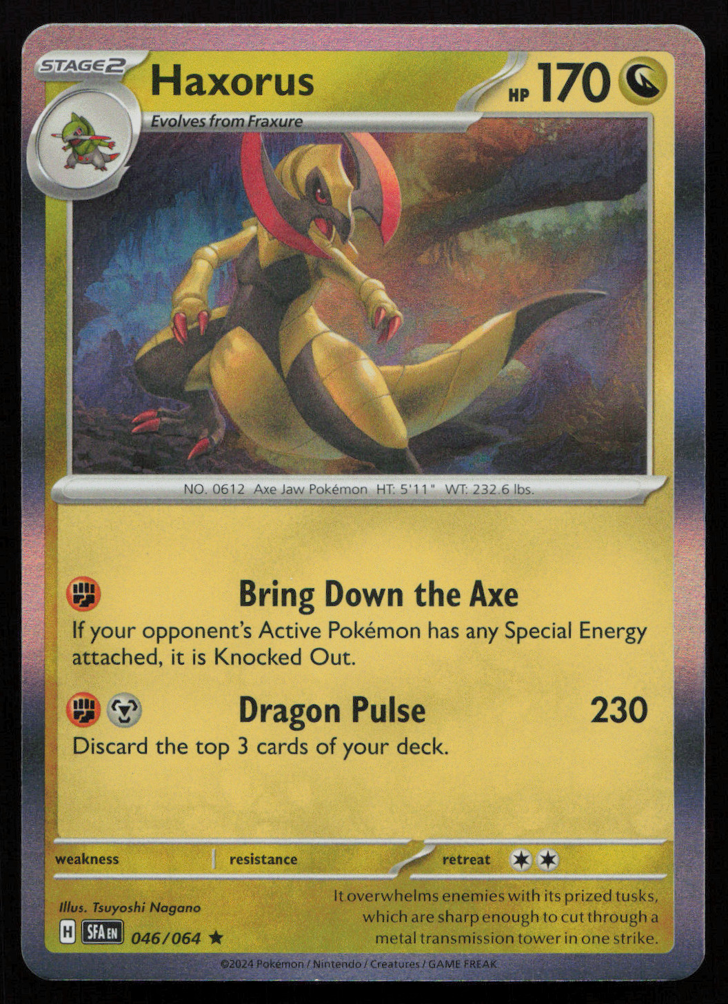 Haxorus 046/064 Rare SV: Shrouded Fable Holo NM