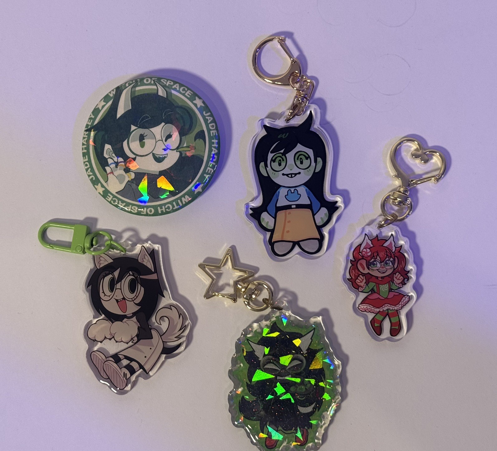 Homestuck Jade Harley Fanmade Keychain Lot