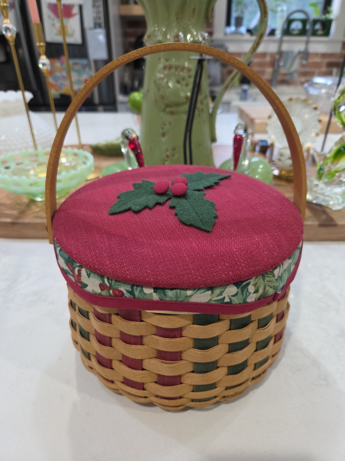 Vintage Longaberger Christmas Collection 2003 Edition Caroling Basket 8\