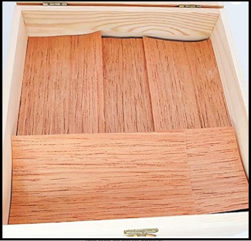Spanish Cedar Sheets for Humidor, Spanish Cedar Wood Veneer Lumber Strip...