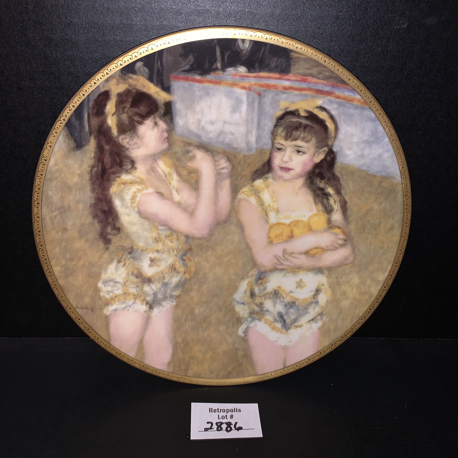 Pickard China The Children of Renoir Two Little Circus Girls Plate with Box