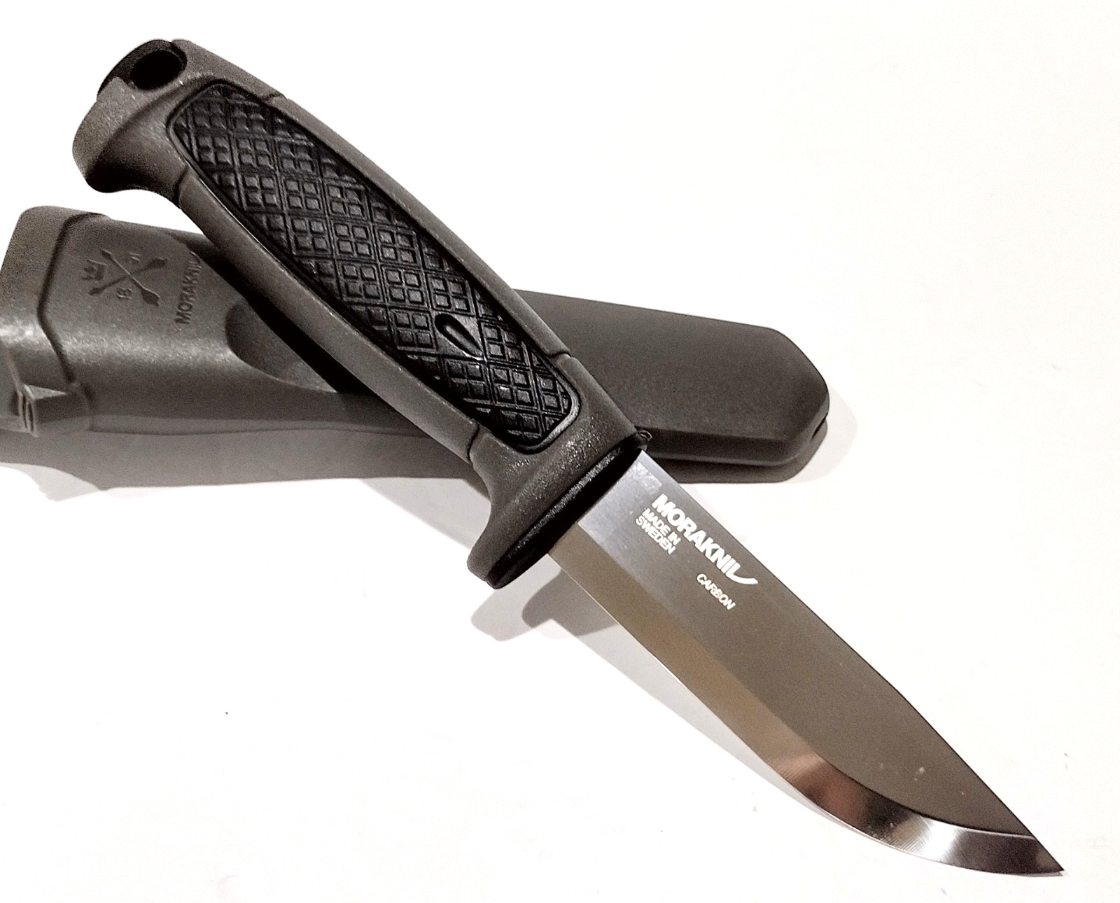 MORA MORAKNIV GRAY/BLACK RISBERG HEAVY DUTY C GERMAN CARBON STEEL UTILITY KNIFE