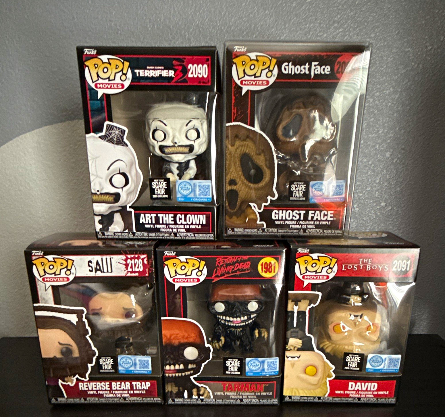 Funko Pop Scare Fair Movies Horror Vinyl Mixed Lot (5) Art, Ghost Face