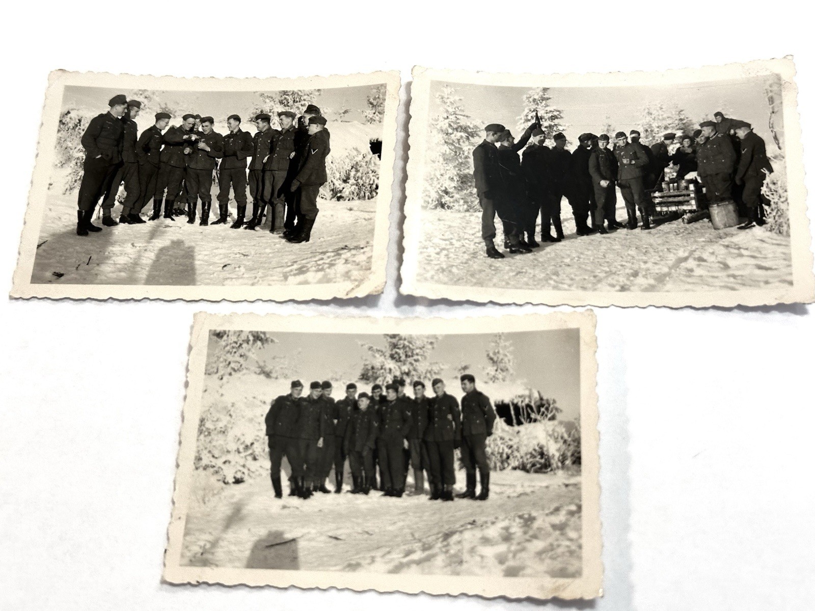 WW2 WWII Original Photos German Soldiers  X 3 Photos