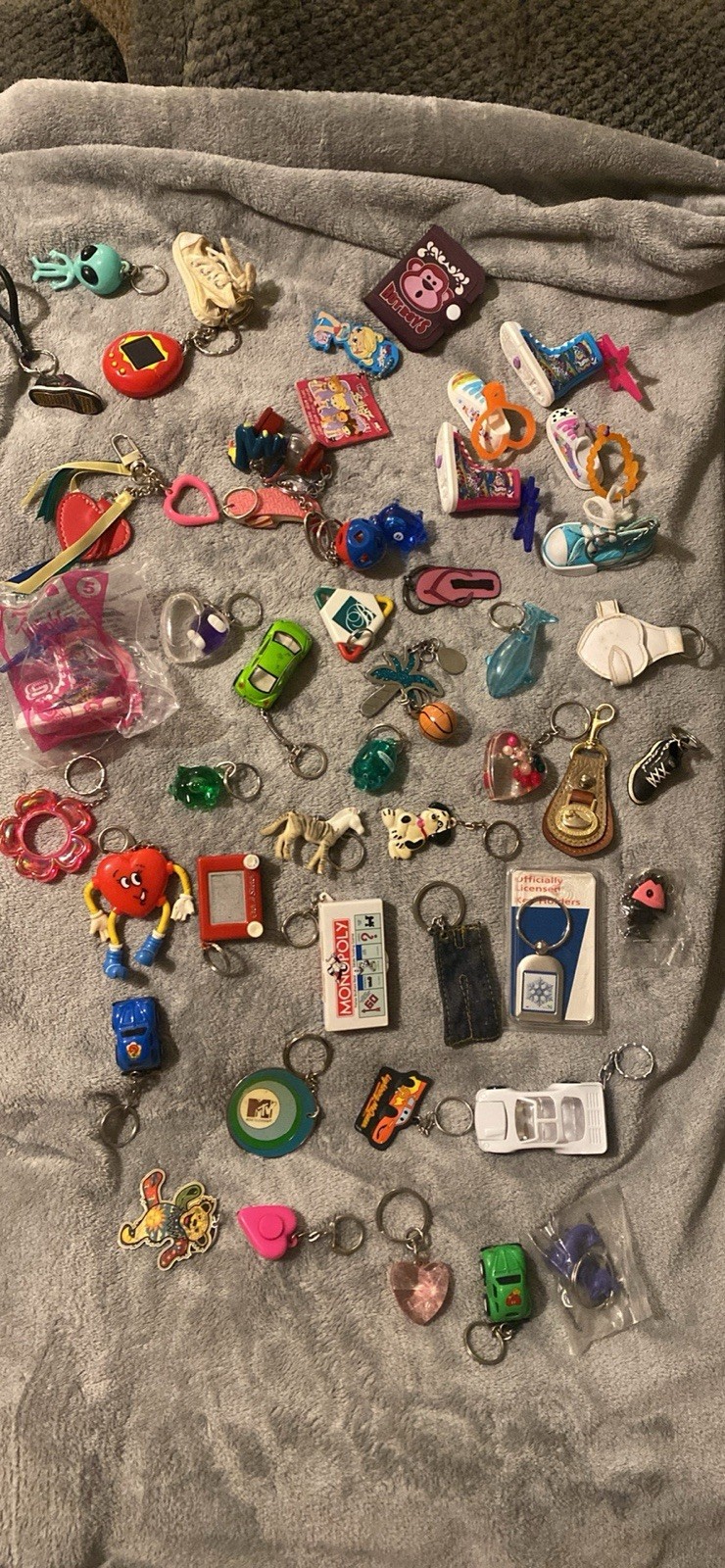 Nostalgic collection of VTG novelty keychains from the late 1990-2000