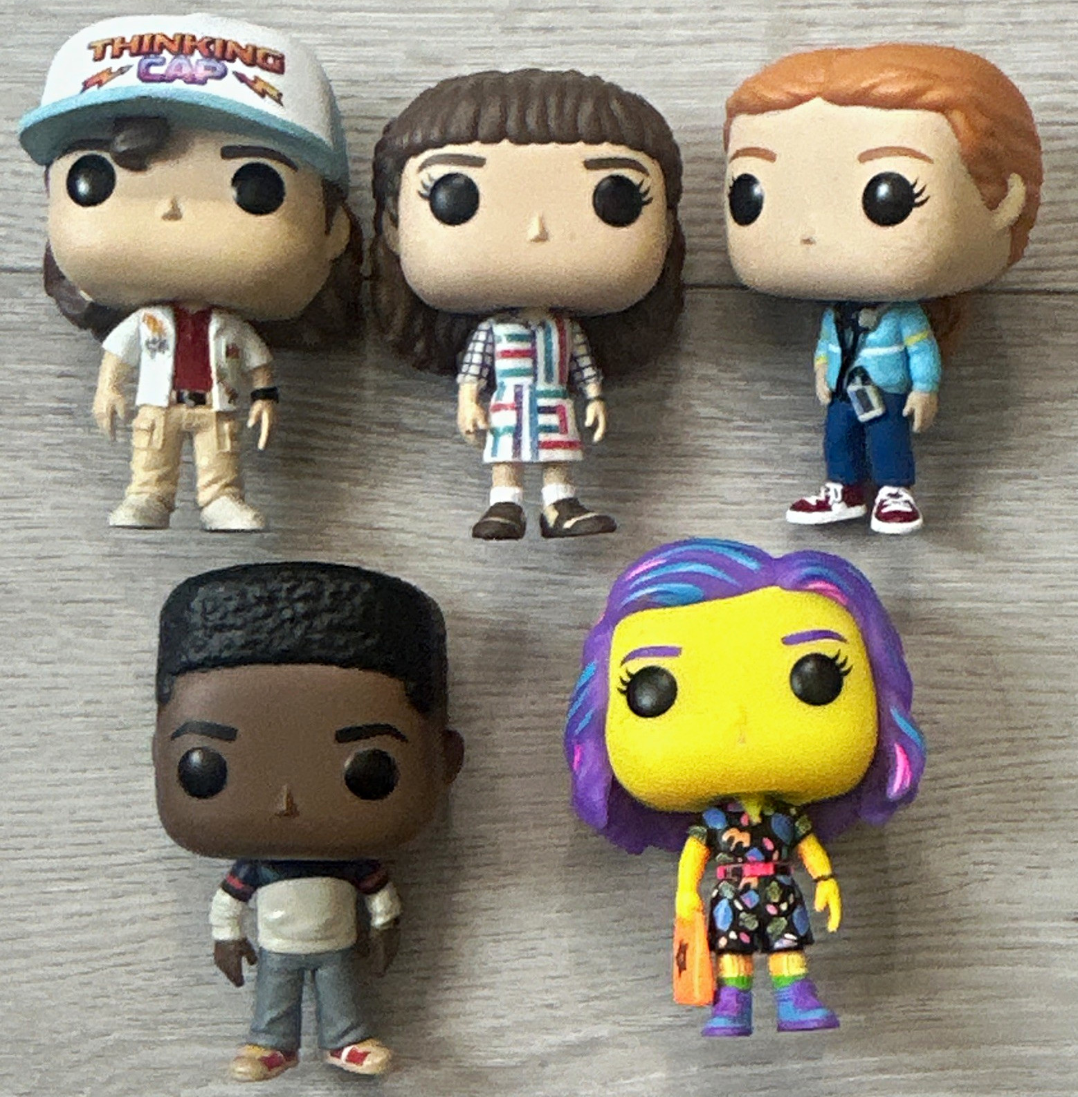 Funko Pop Stranger Things Lot of 5 Dustin Eleven Max Lucas Black Light No Boxes