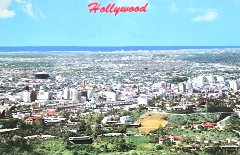 1963 Photo Postcard Hollywood California Panoramic City View