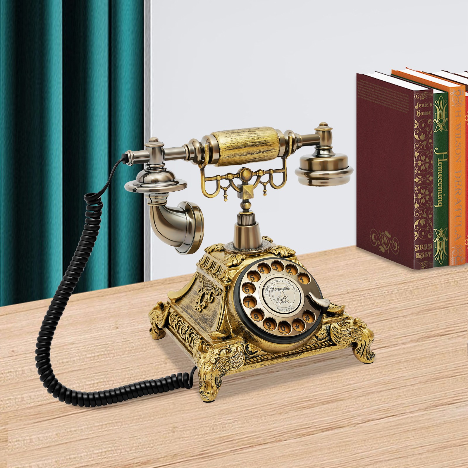 Vintage Rotary Dial Telephone Phone Working Vintage Retro Old Fashion Telephone