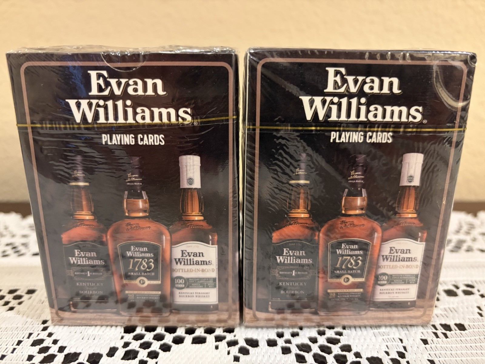 Set of 2 Evan Williams Kentucky Bourbon Playing Cards Brand New Sealed 