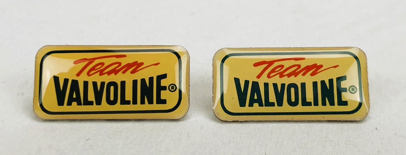 Vintage Team Valvoline Pins Lot of 2 Enamel Racing Hat Lapel Pin Gas Station NOS