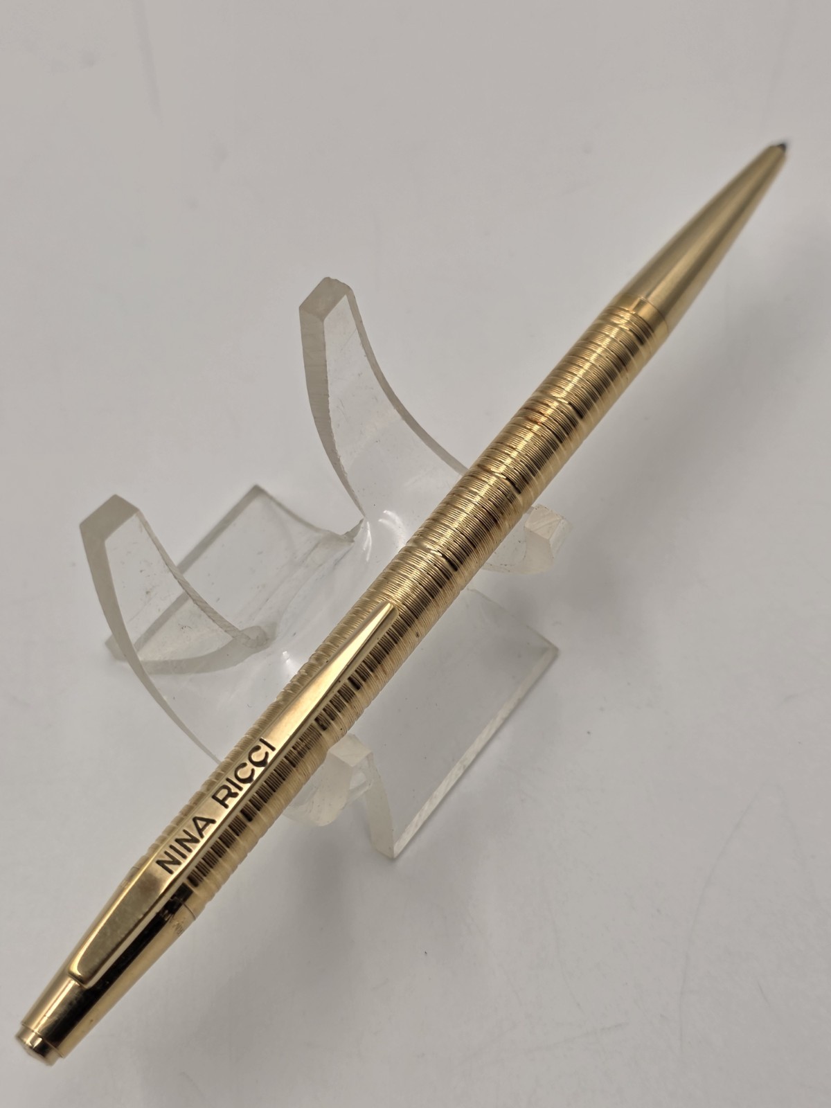 Vintage Montblanc Noblesse Gold Plate Ballpoint Pen Nina Ricci CoBranded Germany
