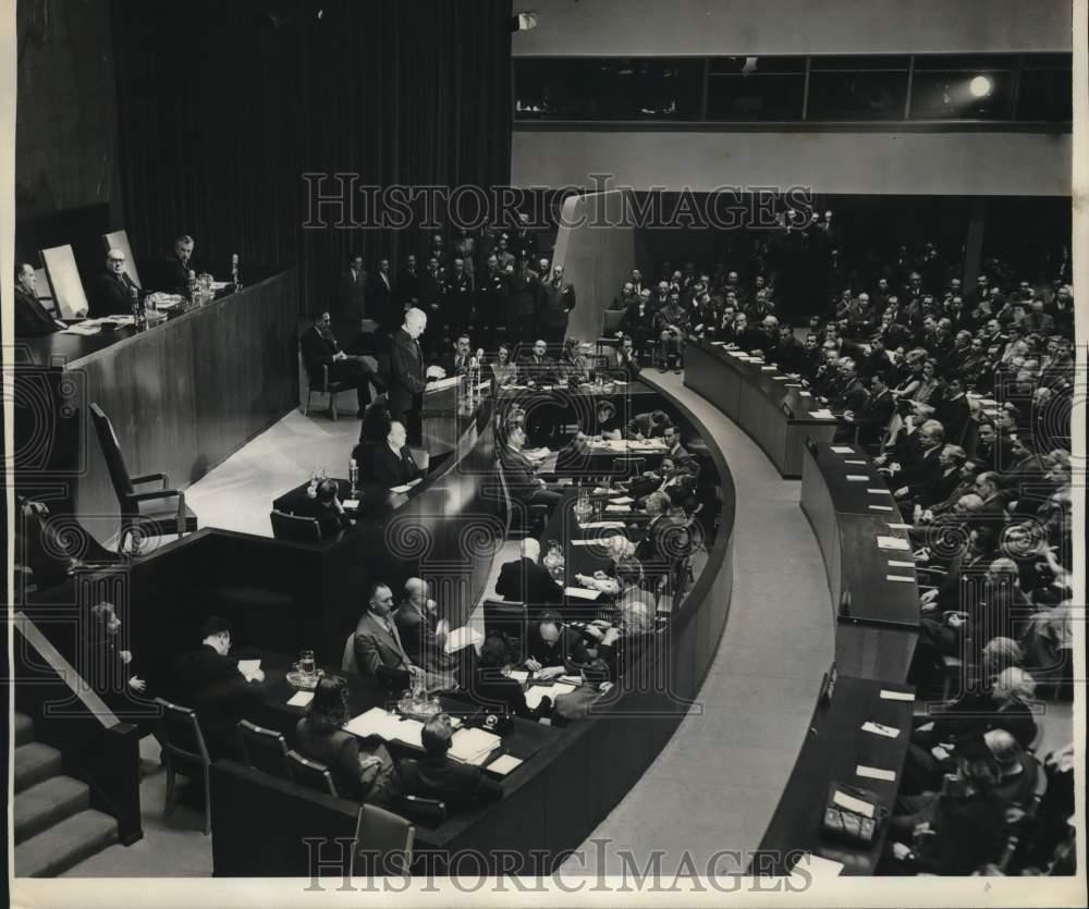 1946 Press Photo President Truman speaks to the UN General Assembly in New York