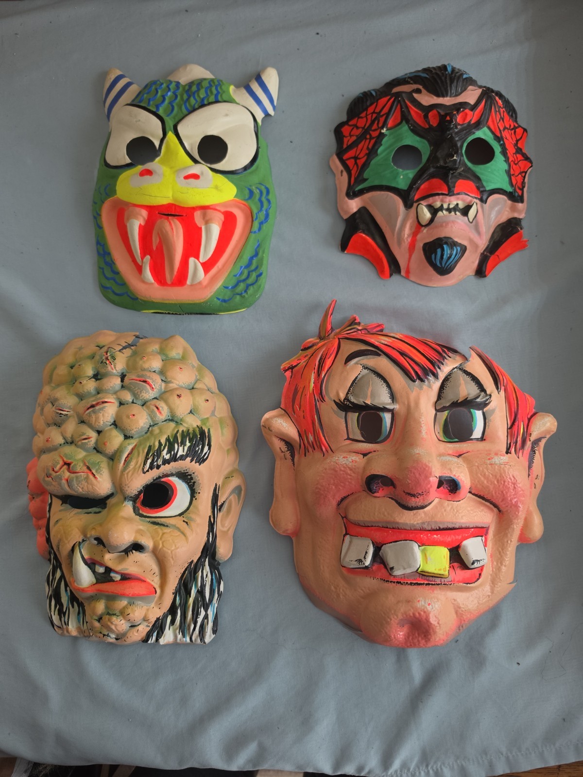 Vintage 60s 70s Halco Ben Cooper Collegeville Halloween Mask Lot Monsters