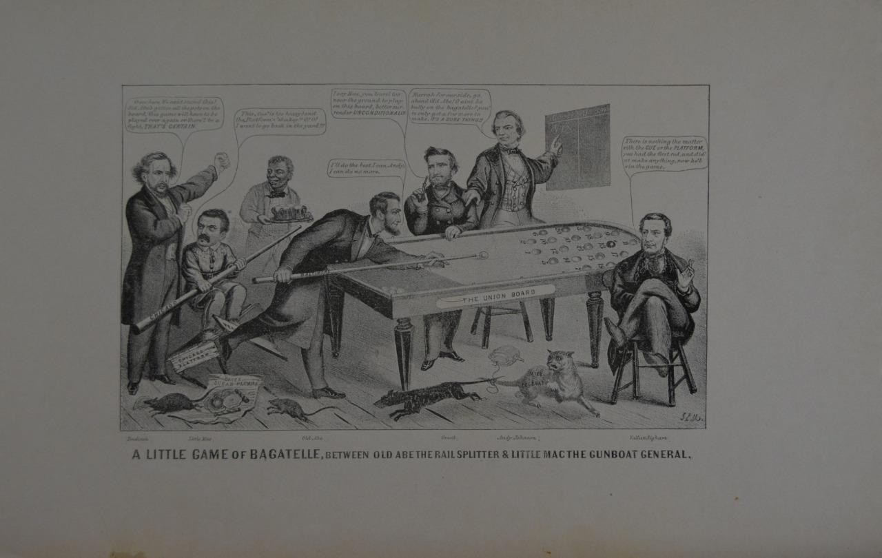 Antique Civil War Art Political Cartoon Old Able 1918 American History