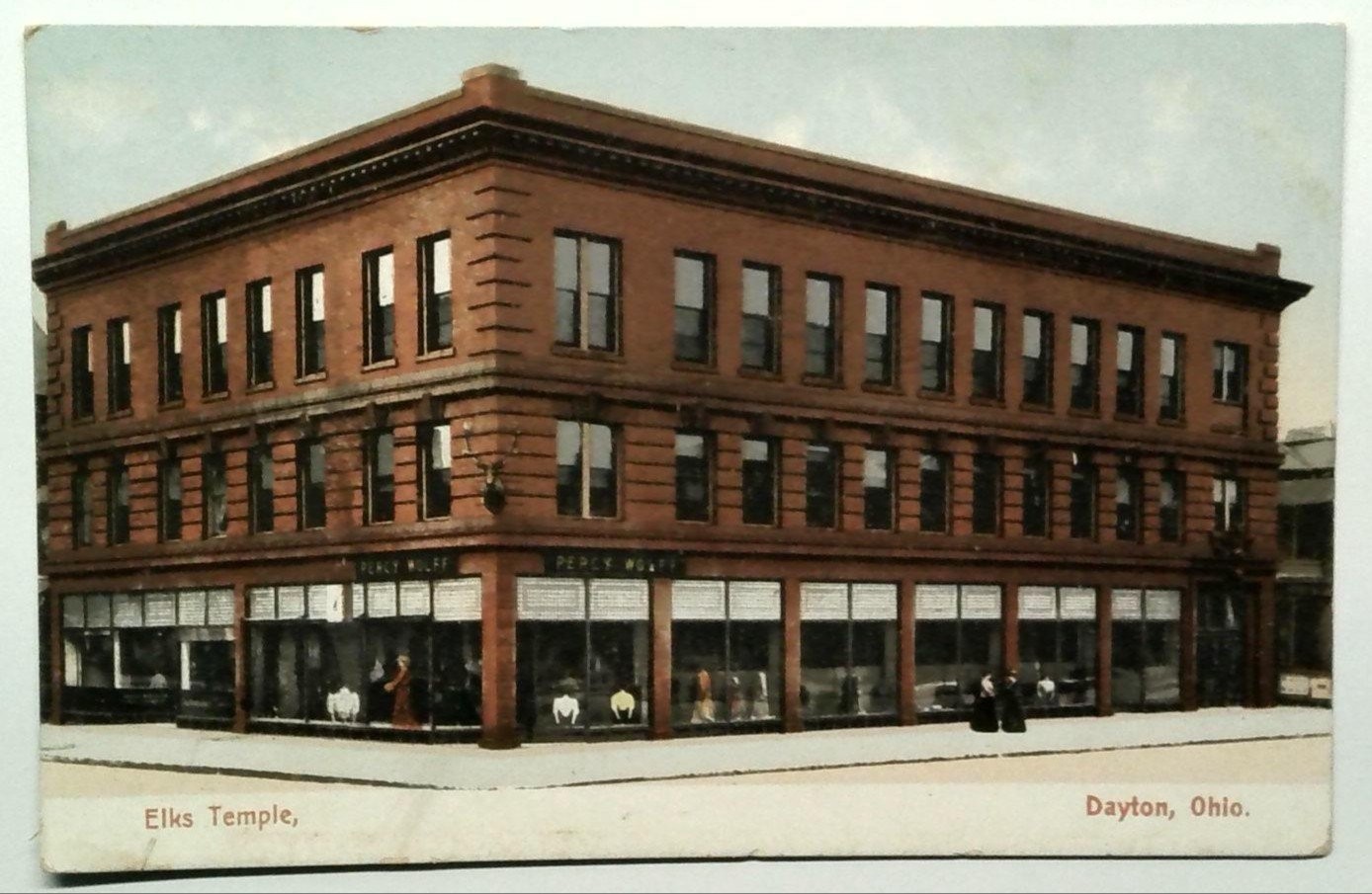 Vintage Elks Temple Dayton Ohio Divided Back Lithograph Postcard