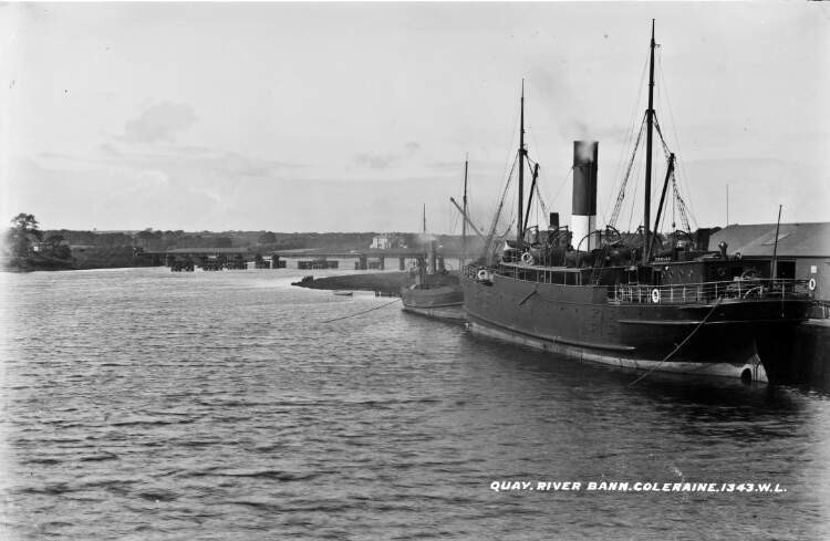 Bann River Quay, Coleraine, Co. Derry Ireland c1900 OLD PHOTO