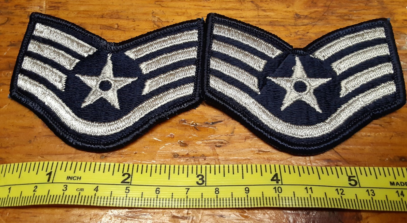 New Air Force USAF Staff Sergeant SSgt Rank Stripes Insignia Blues 3