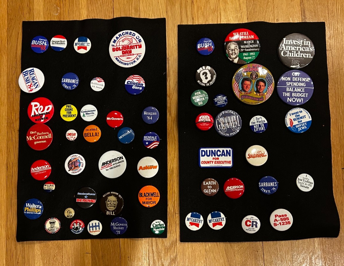 Political Pin and Buttons - Lot