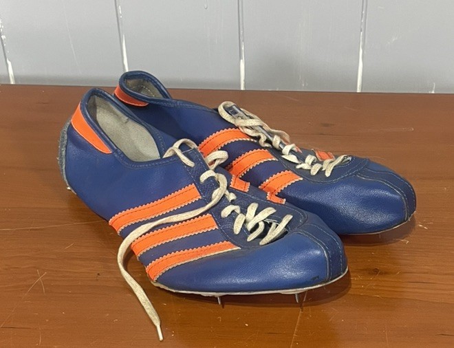 Vintage 1970’s Adidas Avanti Spike Track Shoes Rate Color Blue And Orange France