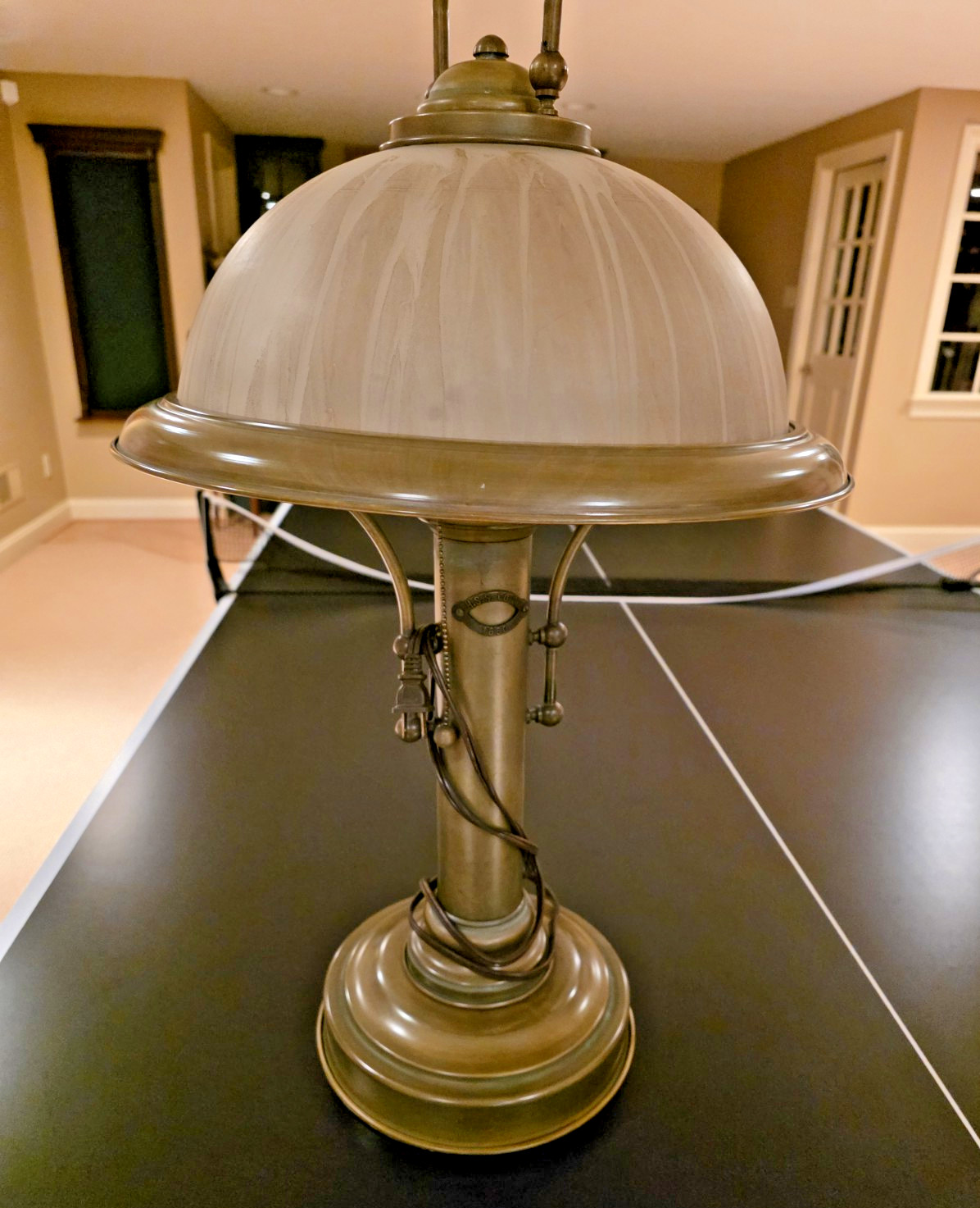Vintage H.S.S. Co-Op 1850 - Table Lamp - Desk Lamp - Two Lights - Brass Finish