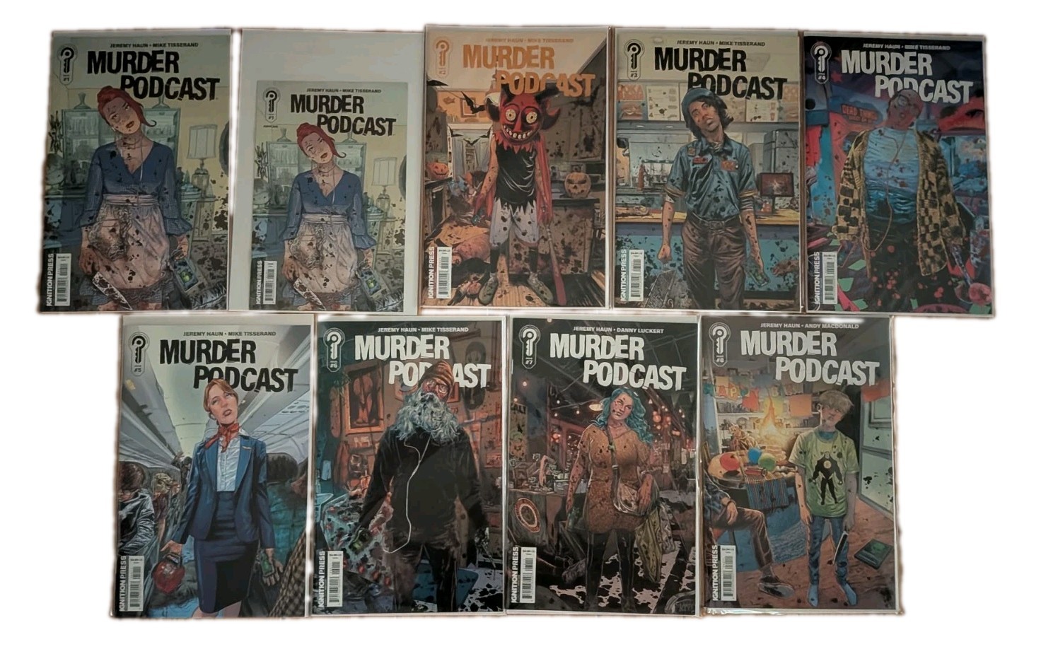 Murder Podcast (2025) #1-8 + ASHCAN NM-/VF+ COMPLETE SERIES SET IGNITION PRESS