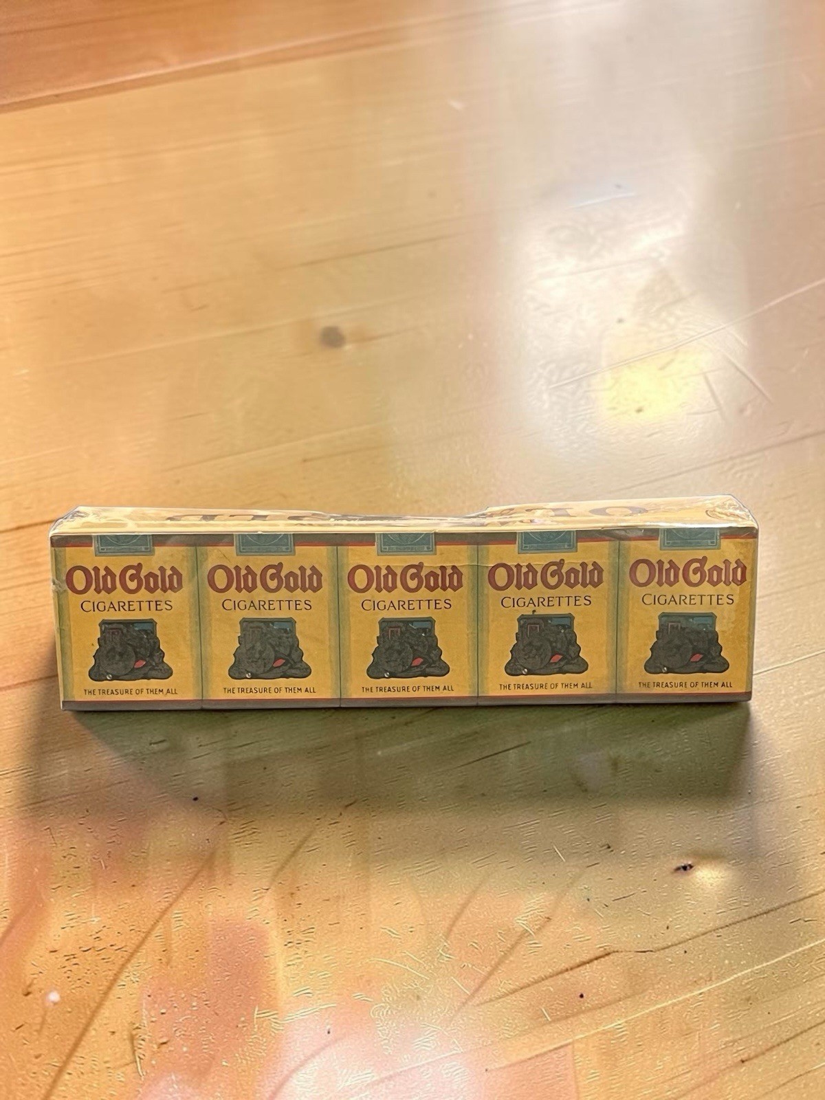 Vintage Old Gold Cigarettes Empty Cardboard Carton Sleeve Tobacco Advertising