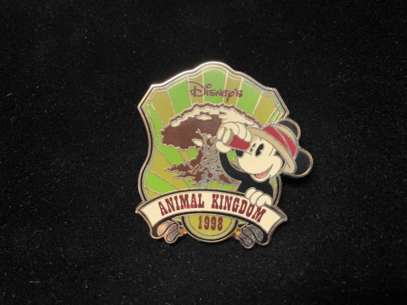 Disney Pin - 2010 Disney\'s Animal Kingdom Retro Logo - Mickey Mouse - Binoculars