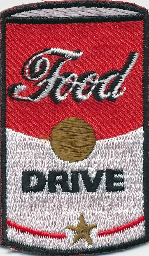 Girl Boy Cub FOOD DRIVE CAN Donation Fun Patches Crests Badges SCOUT GUIDE iron