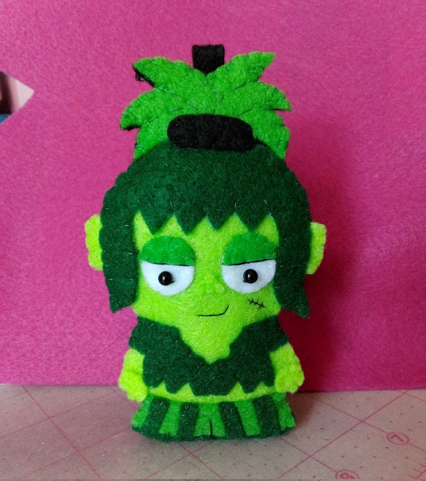 Carmella Caramella Creeper inspired Handmade felt ornament Cute Halloween