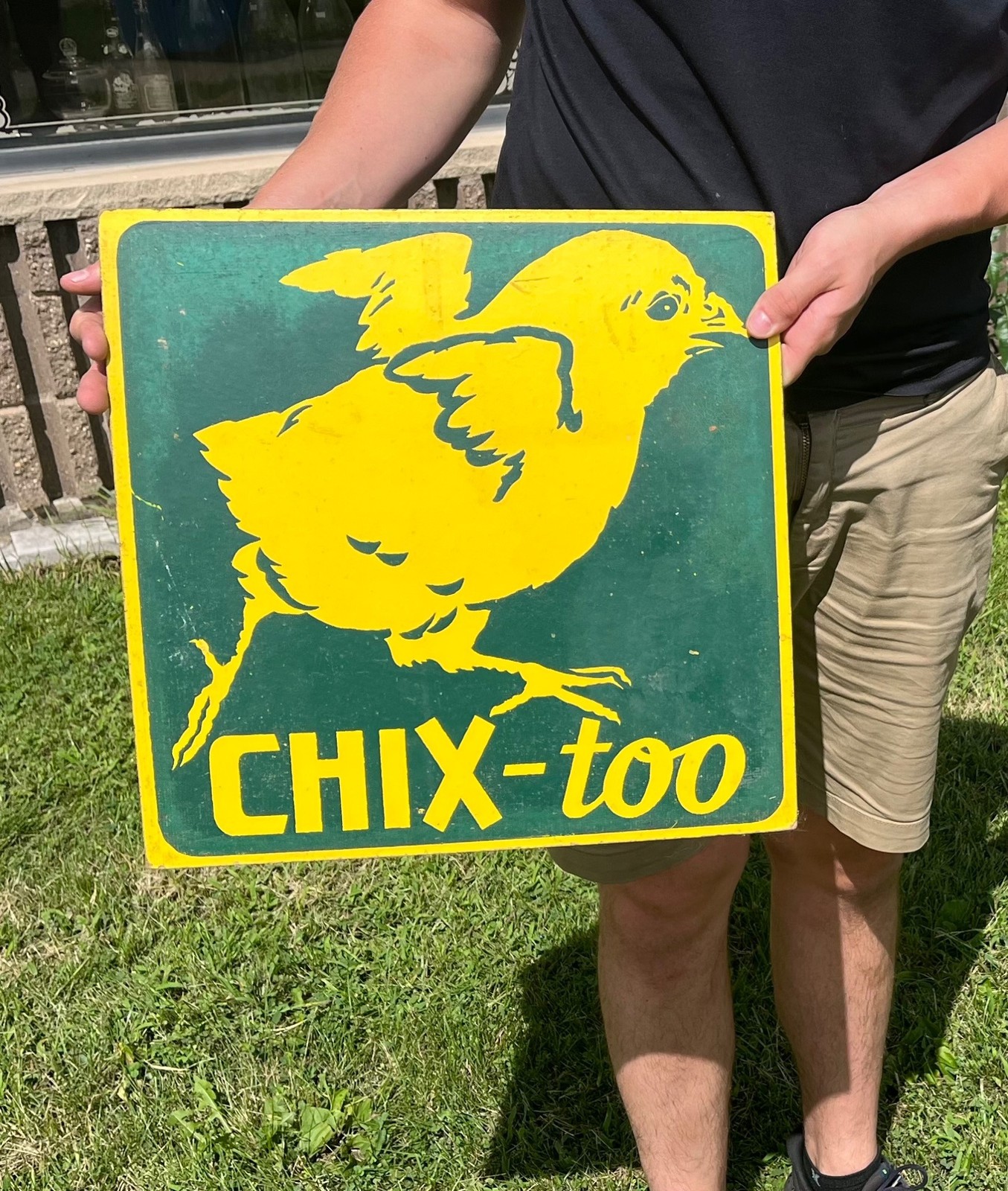 Vintage Dekalb Chix-Too Chicks Farm Advertisign Sign Masonite Pressed Wood