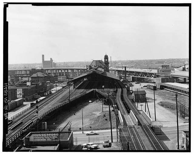 Photo:Richmond Virginia Main Street Station Marshall Street Viaduct 1950s