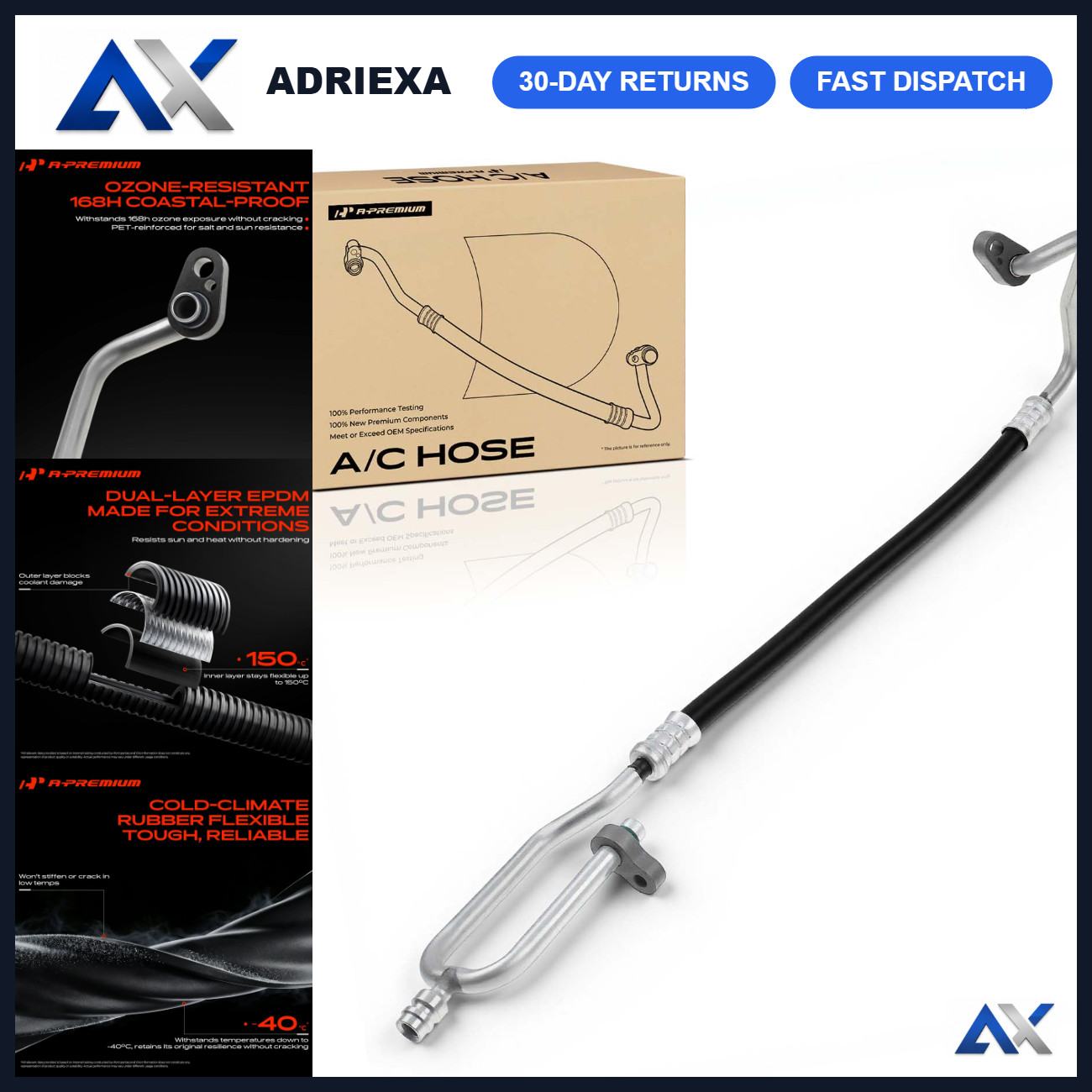 A-Premium A/C Discharge Line Hose Assembly Compatible with Hyundai
