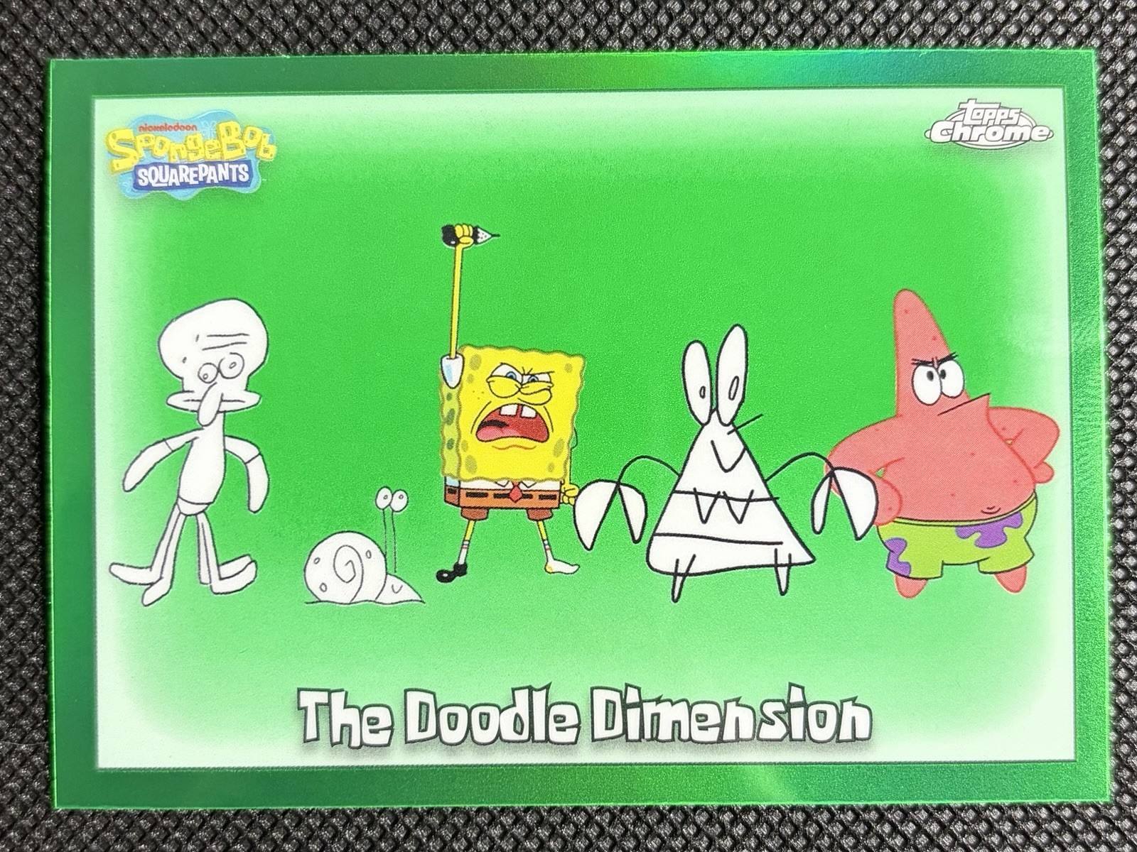 2025 Topps Chrome SpongeBob The Doodle Dimension Kelp Green Refractor #163