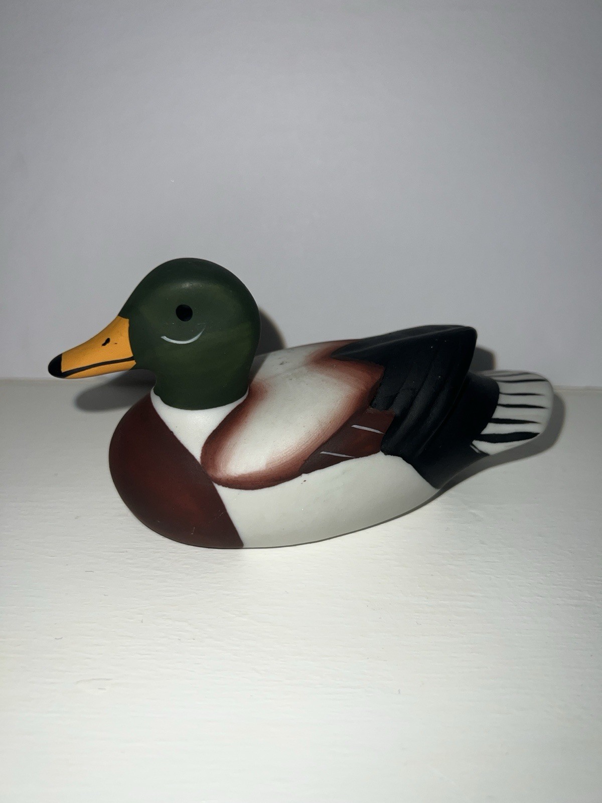 Vintage Mallard Duck Figurine Toriart ANRI Style Hand Painted Mid Century Decor