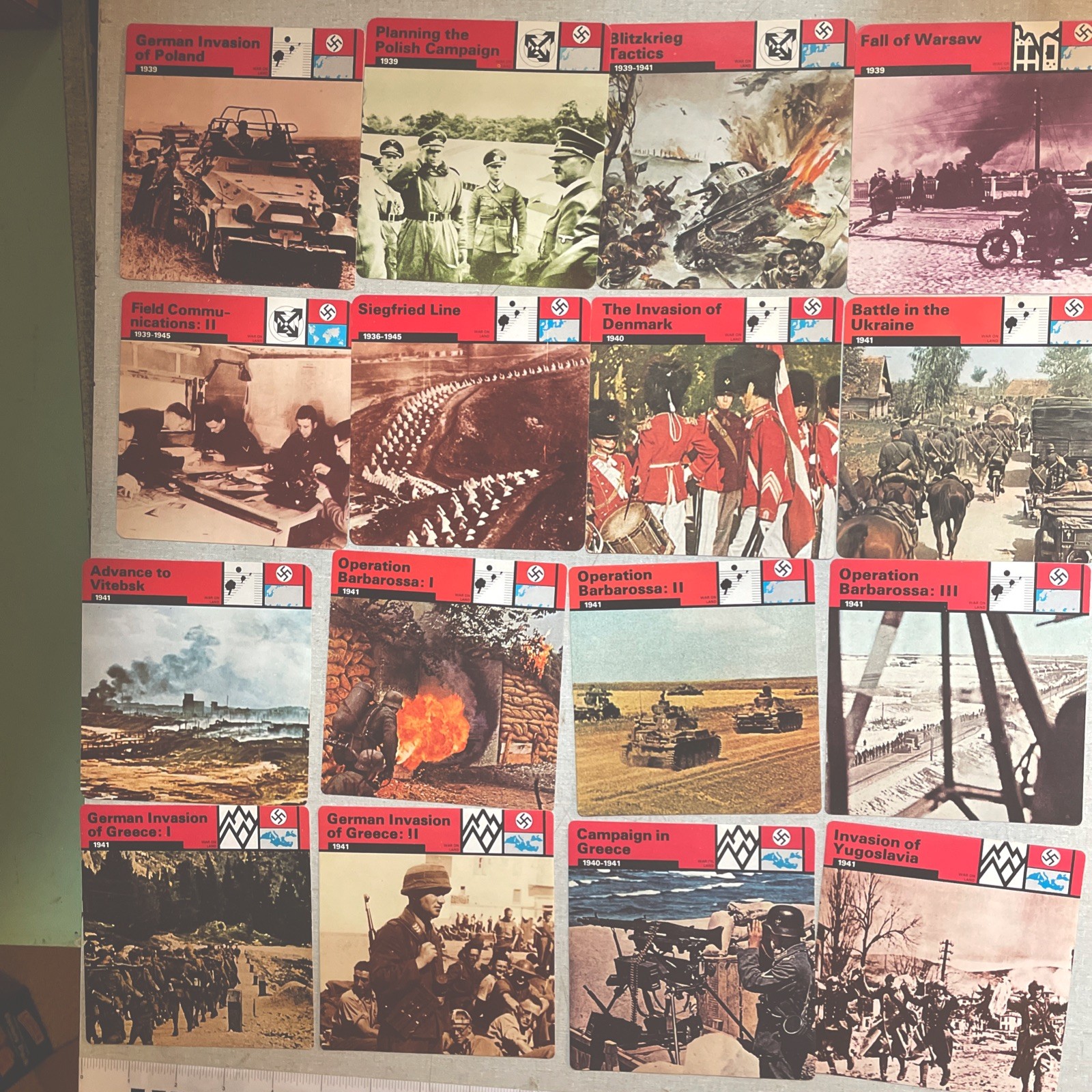 1977 EDITO Service WW2 WWII - 60 Card Lot - Germany - War On Land 1939-1944