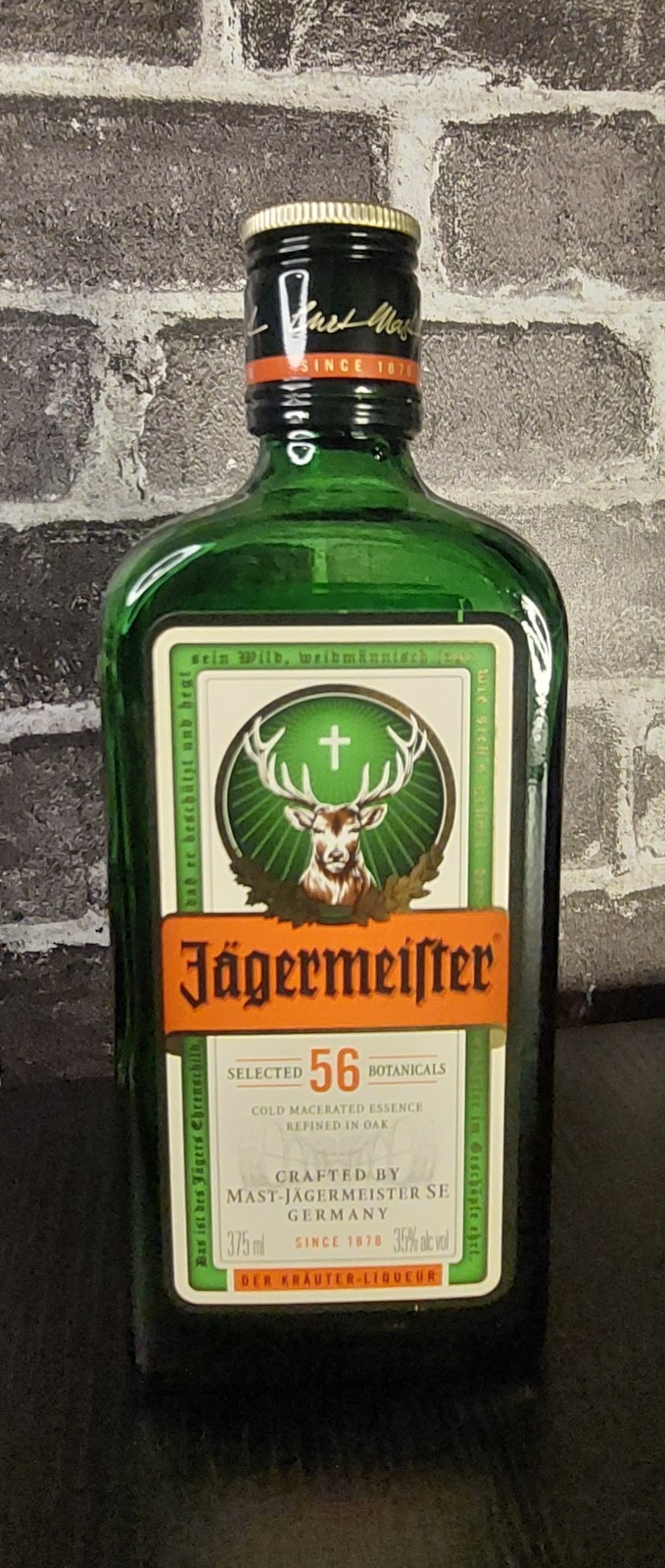 EMPTY 375ml Jagermeister Bottle