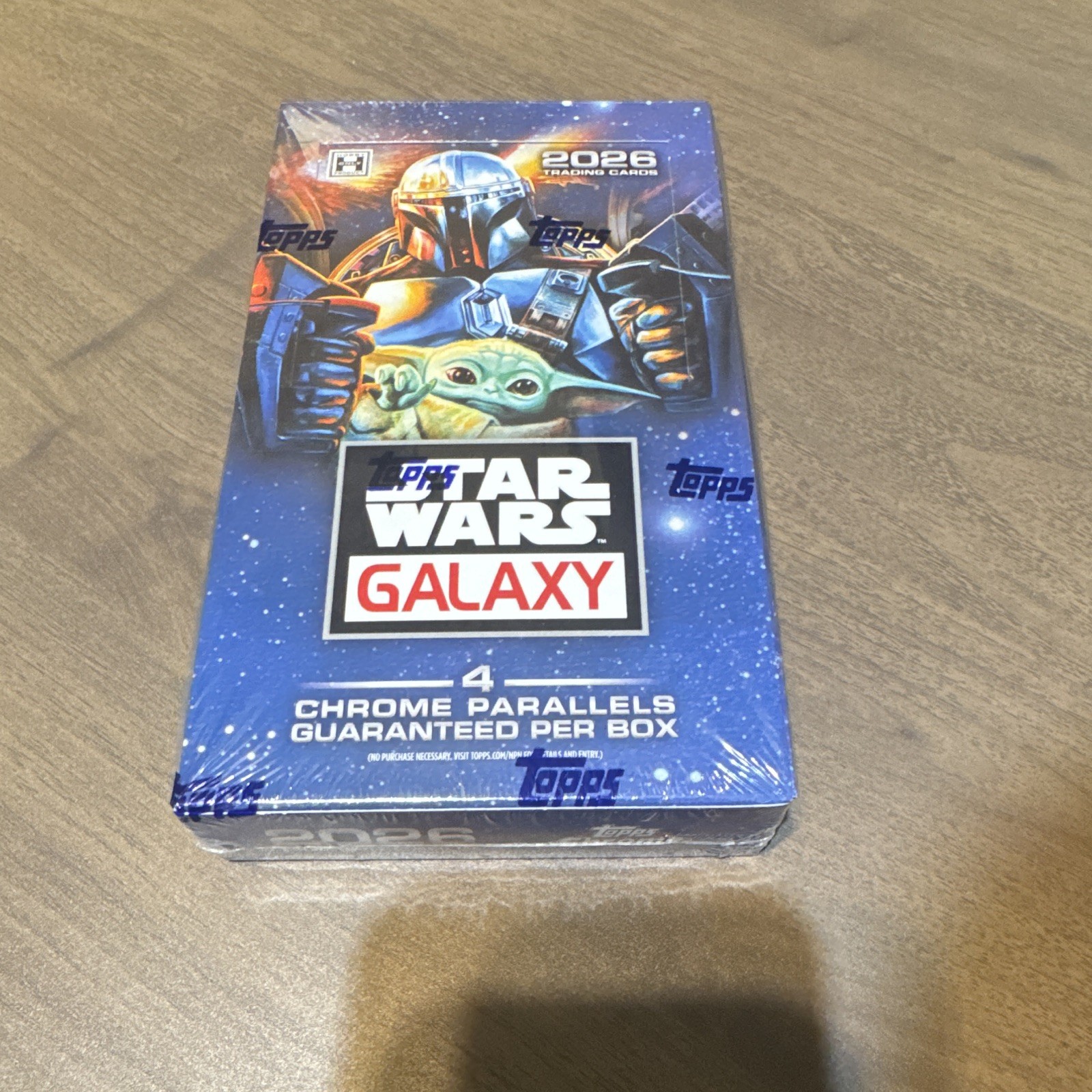 Topps 2026 Star Wars Galaxy Trading Cards Sealed Hobby Box,   4 Chrome Parallels