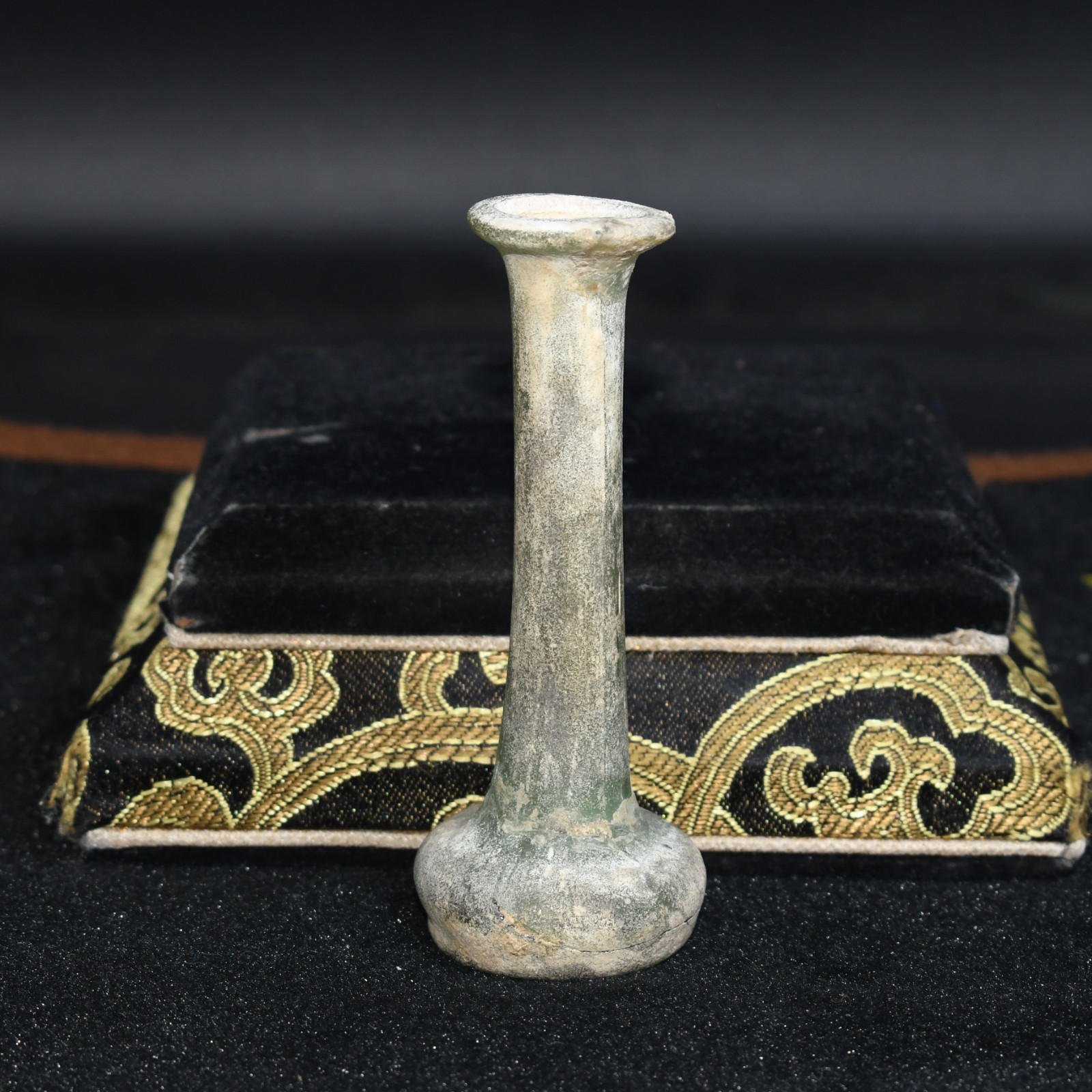 Genuine Ancient Roman Glass Bottle Vessel in Perfect Condition with No Damage