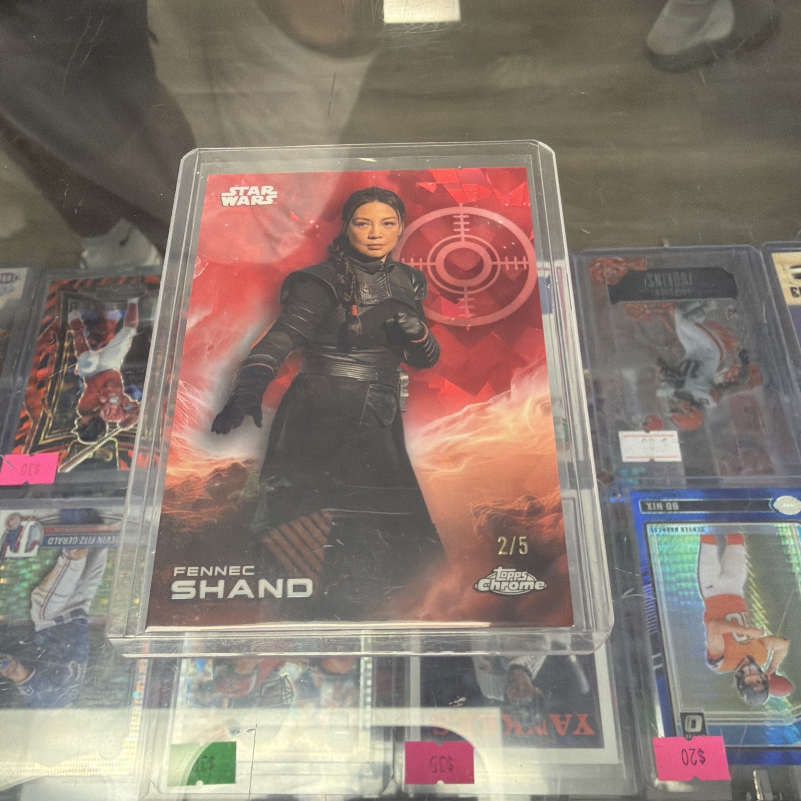 2025 Topps Chrome SAPPHIRE Star Wars FENNEC SHAND #41 Red 2/5