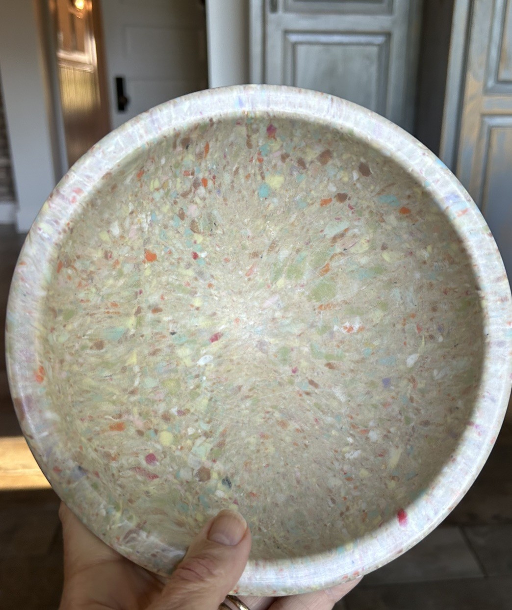 Vintage Texas Ware 8” Confetti Speckled Bowl Beige Confetti #111