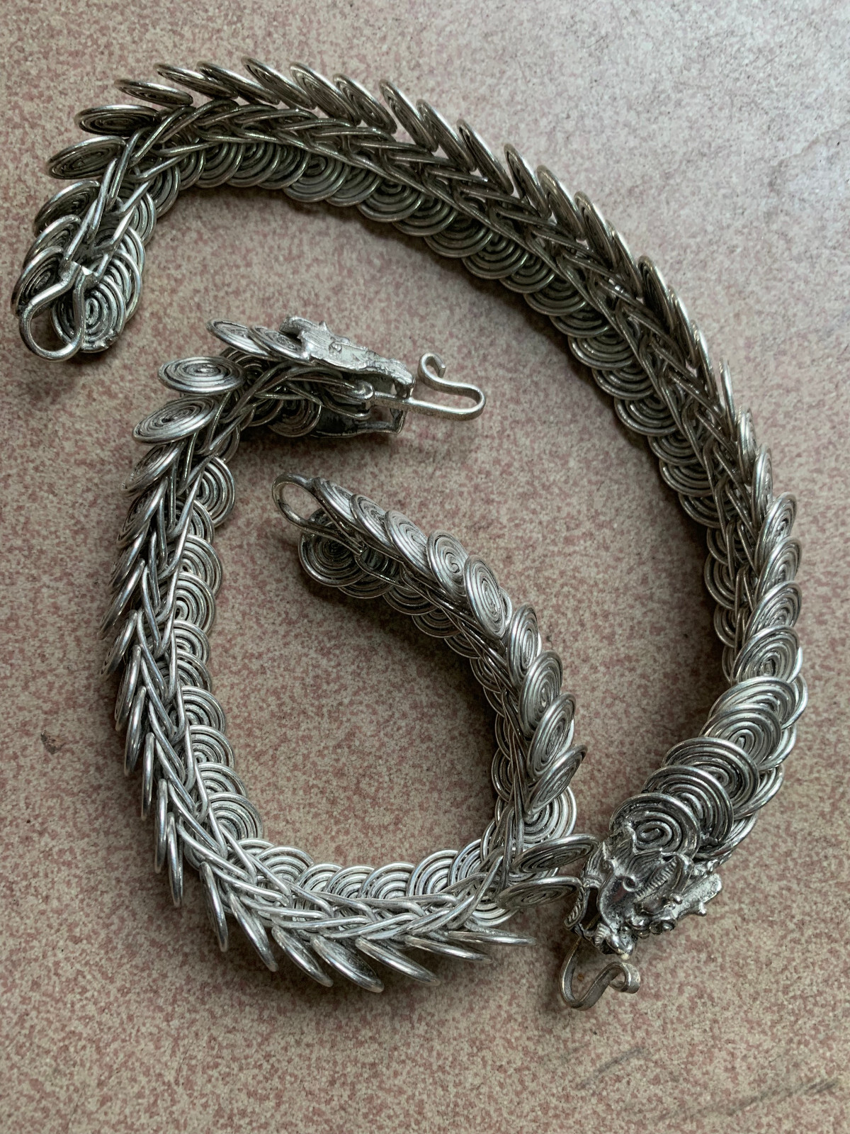2Pcs Wonderful Tibetan Silver Hand Mde *Dragon* Bracelets 