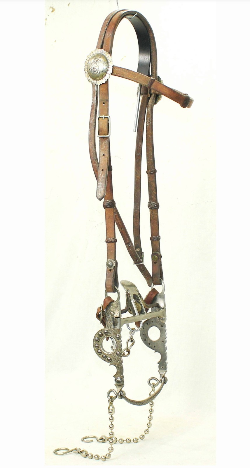 Rare Hand-forged Visalia Monel Bit With Bridle Circa 1920-1930