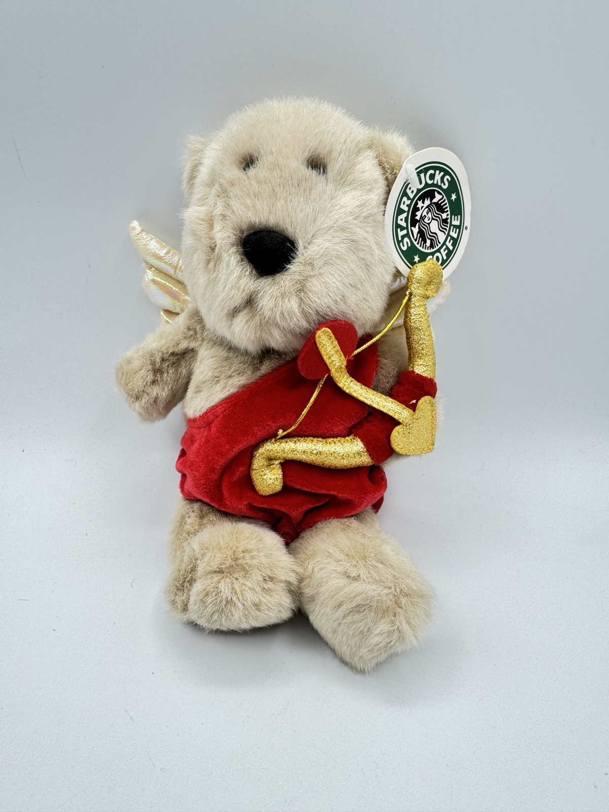 STARBUCKS BEARISTA  PLUSH STUFFED CUPID ANGEL BEAR 13TH EDITION 2001 9.5”